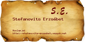 Stefanovits Erzsébet névjegykártya